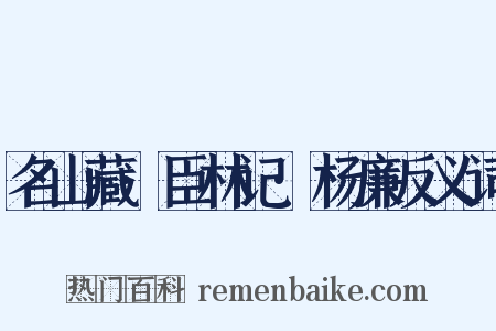 名山藏·臣林记·杨廉反义词是什么意思的图片